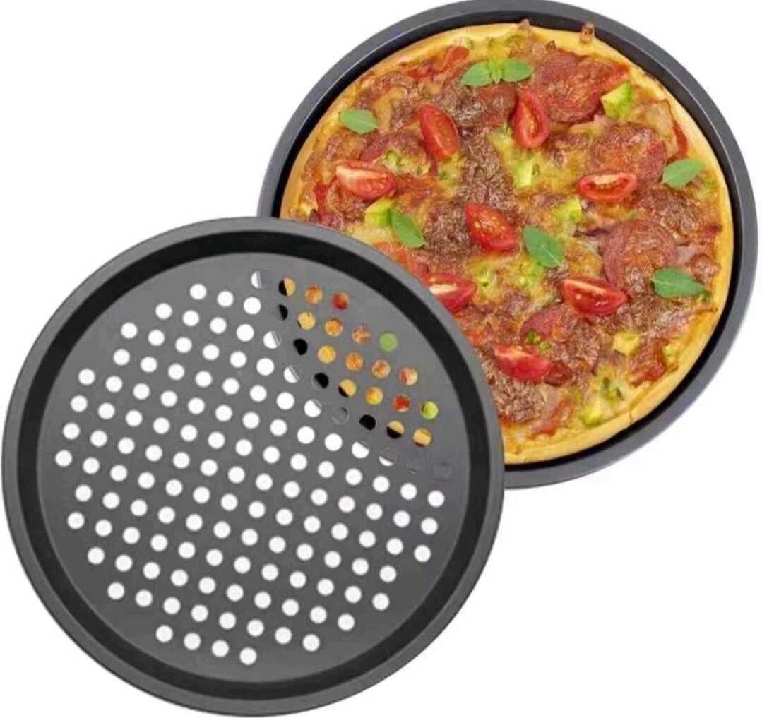 Lyukacsos Kerek Pizzasütő és Lepénysütő Tepsi - 33 x 1,8 cm - Image 3