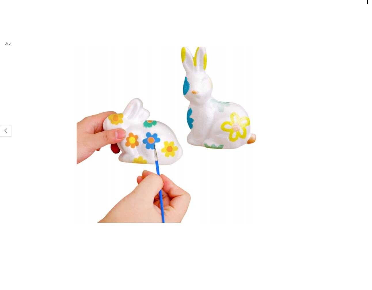 Húsvéti festhető nyuszi és tojás kreatív szett ecsettel és festékkel 14 cm KTM - Image 3