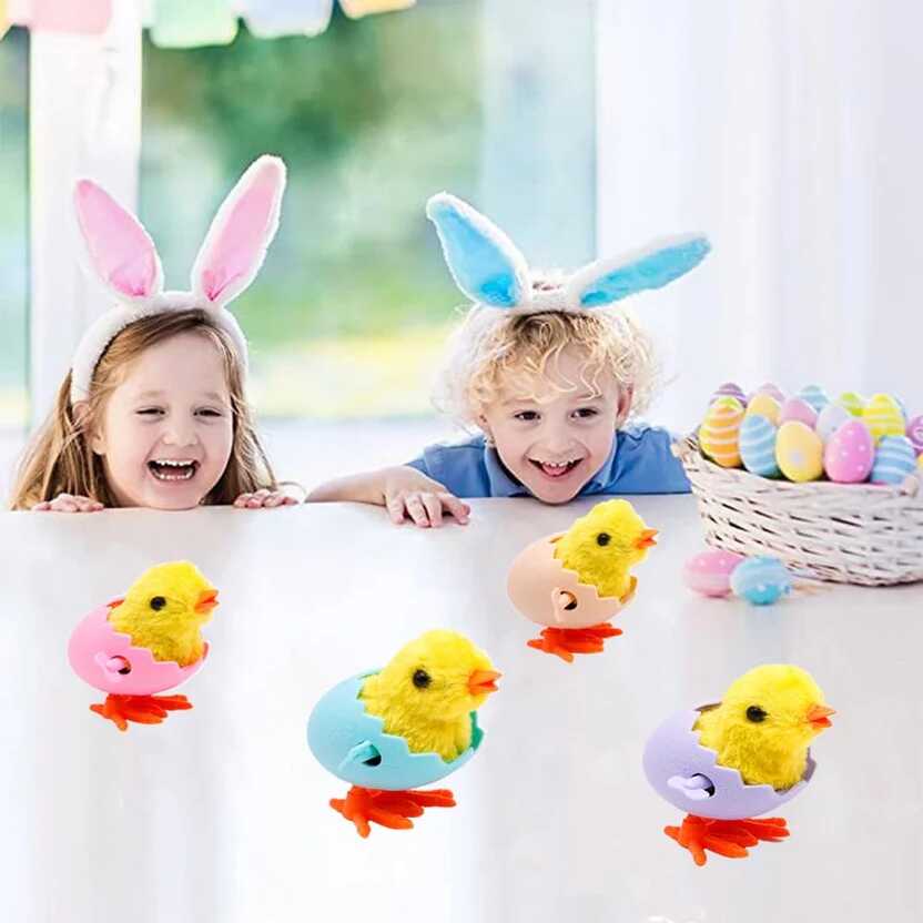 Húsvéti ugráló pelyhes csibe színes tojáshéjban interaktív játék KTM - Image 3