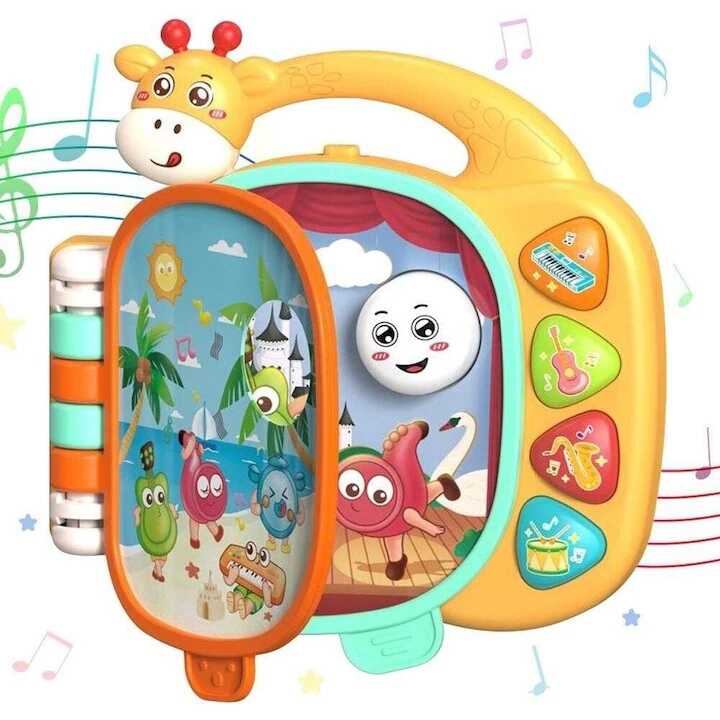 Interaktív zsiráfos készségfejlesztő kiskönyv , dallamokkal és fényekkel - Image 2