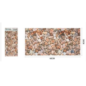 Természetes Kavicsmintás Öntapadós Csempematrica 60cm x 30cm