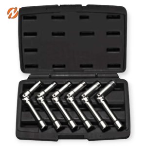 6 részes Professzionális 3/8" Csuklós Izzítógyertya Kulcs Készlet - Speciális Diesel Szervizkészlet 8-16 mm - HITMAN HA-2674