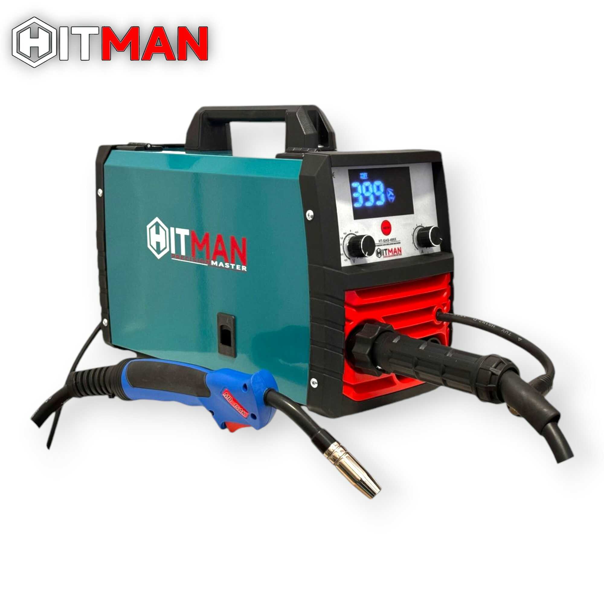 Professzionális Inverteres CO2 Hegesztőgép - 400A - 5 az 1-ben funkció (MIG/MAG/MMA/FLUX/TIG) - HITMAN HT-GAS-400X