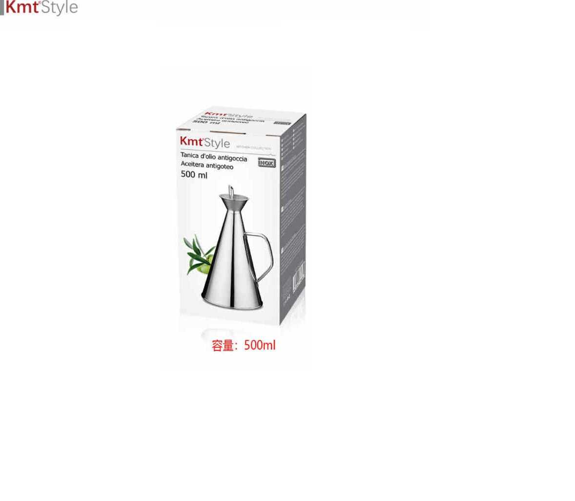Rozsdamentes cseppmentes olajadagoló és ecetkiöntő 500ml Kmt Style - Image 3