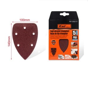 Delta csiszolópapír készlet 100x140 mm, P60 szemcsézet, 5 lyukas kivitel, 5 db/csomag - Kmt Tools