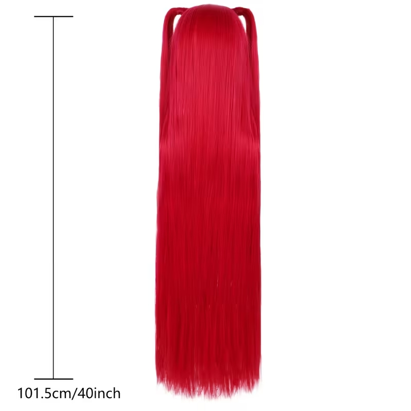 K-Pop Demon Hunter Mira extra hosszú vörös paróka - Image 4