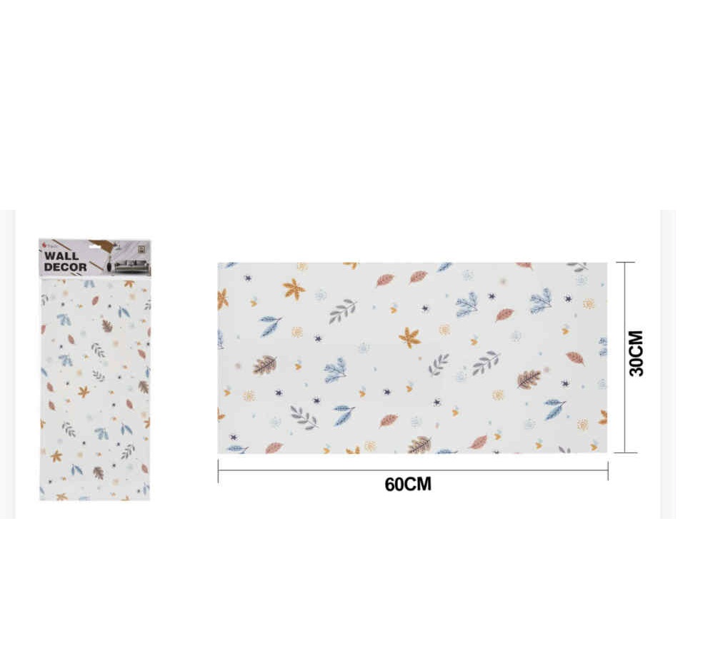 Hangulatos Őszi Levélmintás Öntapadós Fali Dekoráció 60cm x 30cm