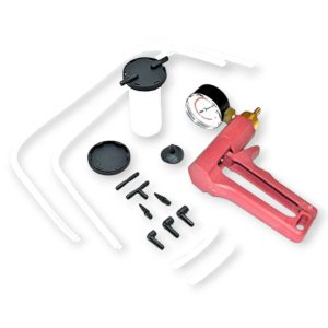 Kézi vákuumszivattyú és féklégtelenítő készlet - nyomásmérő órával, kofferben - HAINA HA-1383