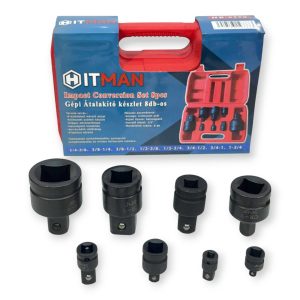 Átalakító Adapter Készlet 8 részes 1/4" - 1" Krómozott Acél HA-6550 Hitman