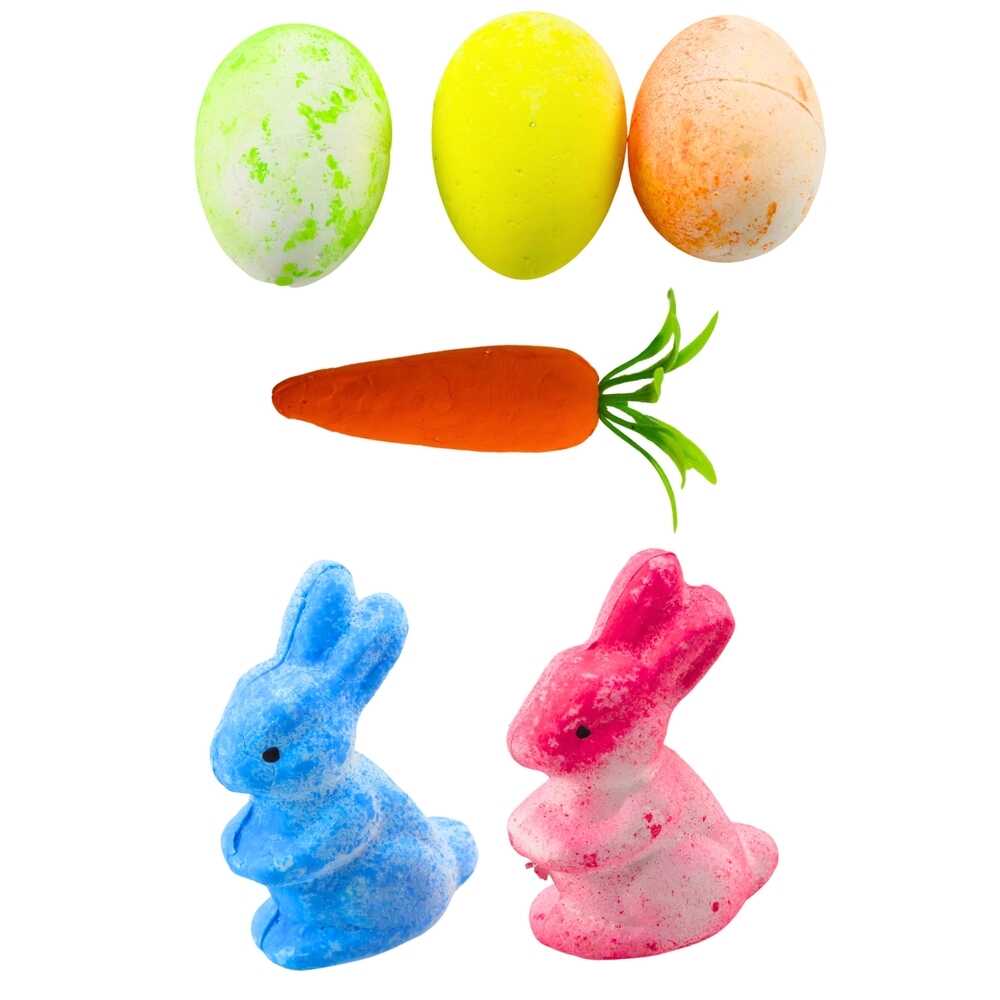 Húsvéti nyuszi és színes tojás dekorációs szett kosárban 6 db/csomag KTM - Image 4