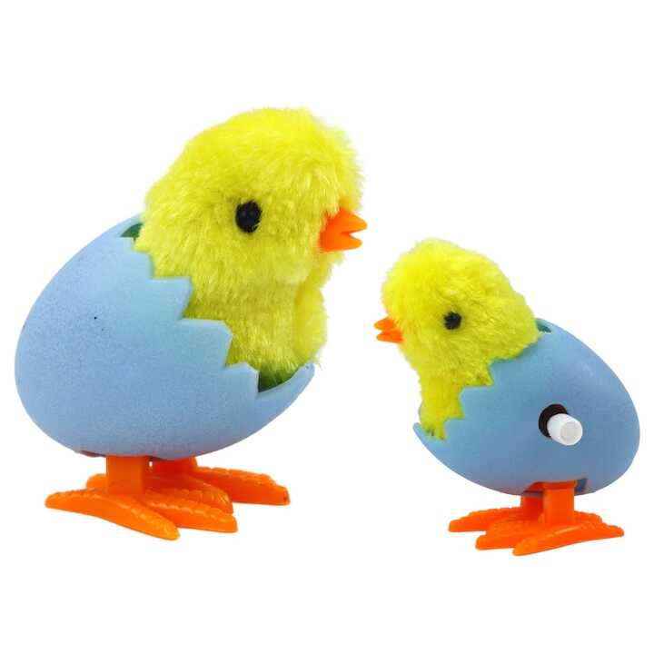 Húsvéti ugráló pelyhes csibe színes tojáshéjban interaktív játék KTM