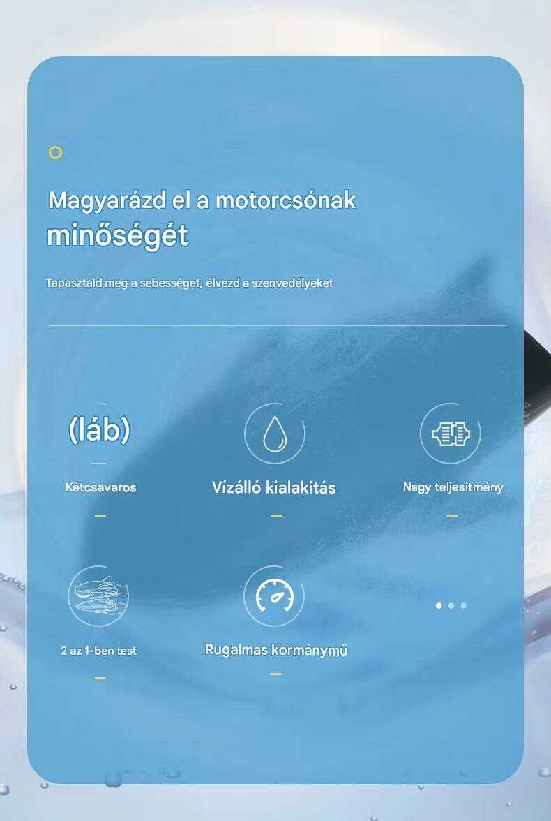 2 az 1 -ben motoros távirányitós csónak és cápa , 2.4Ghz , szürke és fehér , 26x14x8 cm - Image 5