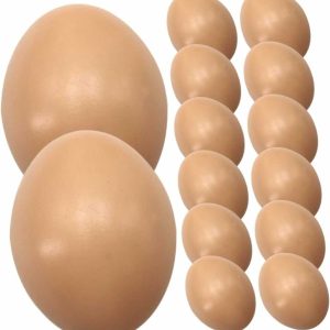 Húsvéti élethű barna dekorációs tojás szett hálóban 4x6 cm 20 db/csomag KTM