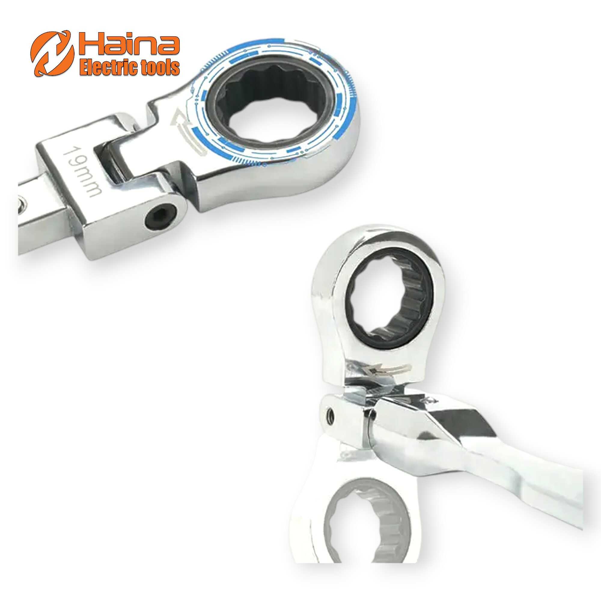 Univerzális 12 az 1-ben Flex-Fejes Racsnis Kulcs Készlet 6-19mm HITMAN