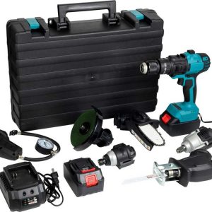 7 az 1-ben professzionális akkumulátoros szerszámgép készlet 24V MAX 755 motorral, 2 db akkumulátorral, hordozótáskában MT9758 DEUTSCHE STAHL