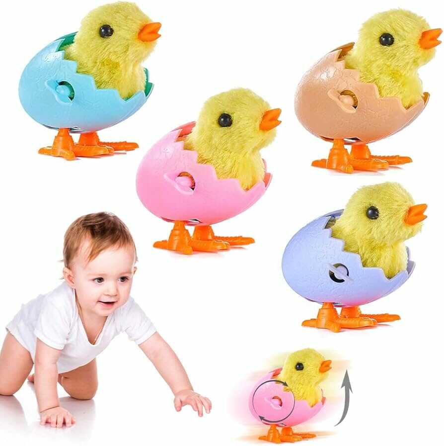 Húsvéti ugráló pelyhes csibe színes tojáshéjban interaktív játék KTM - Image 5