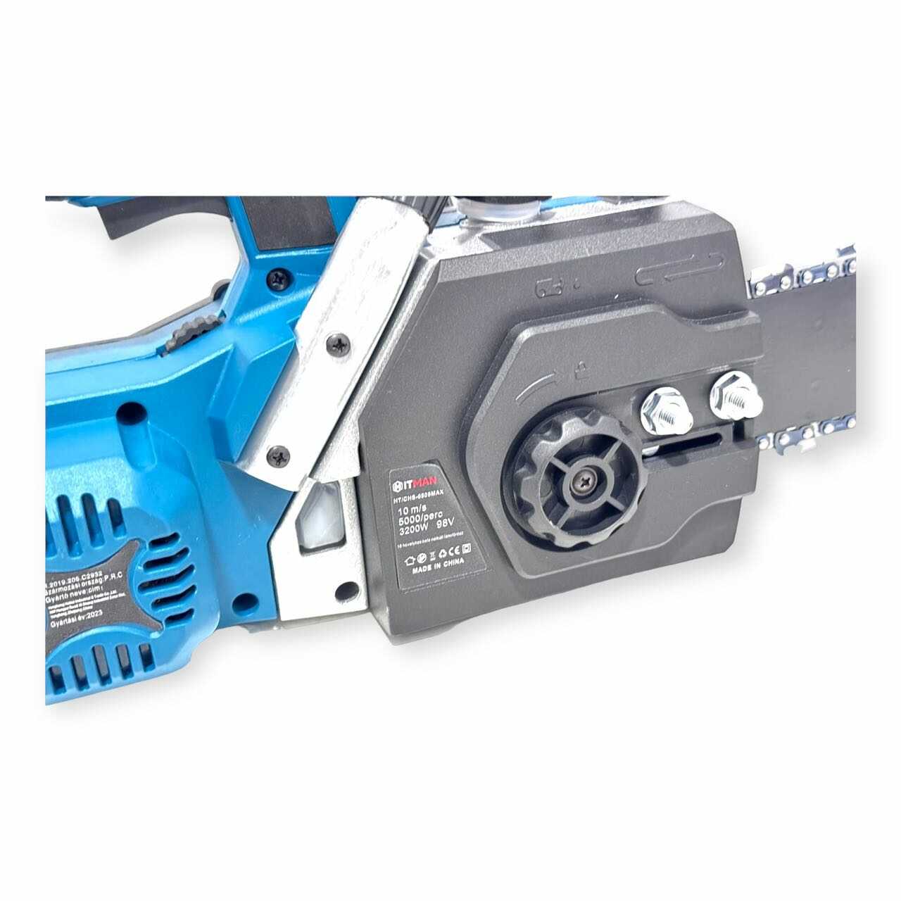 Akkumulátoros Láncfűrész 196V 16" Vezetővel 2 db 98V Akkuval HT-BCHS-6805MAX Hitman