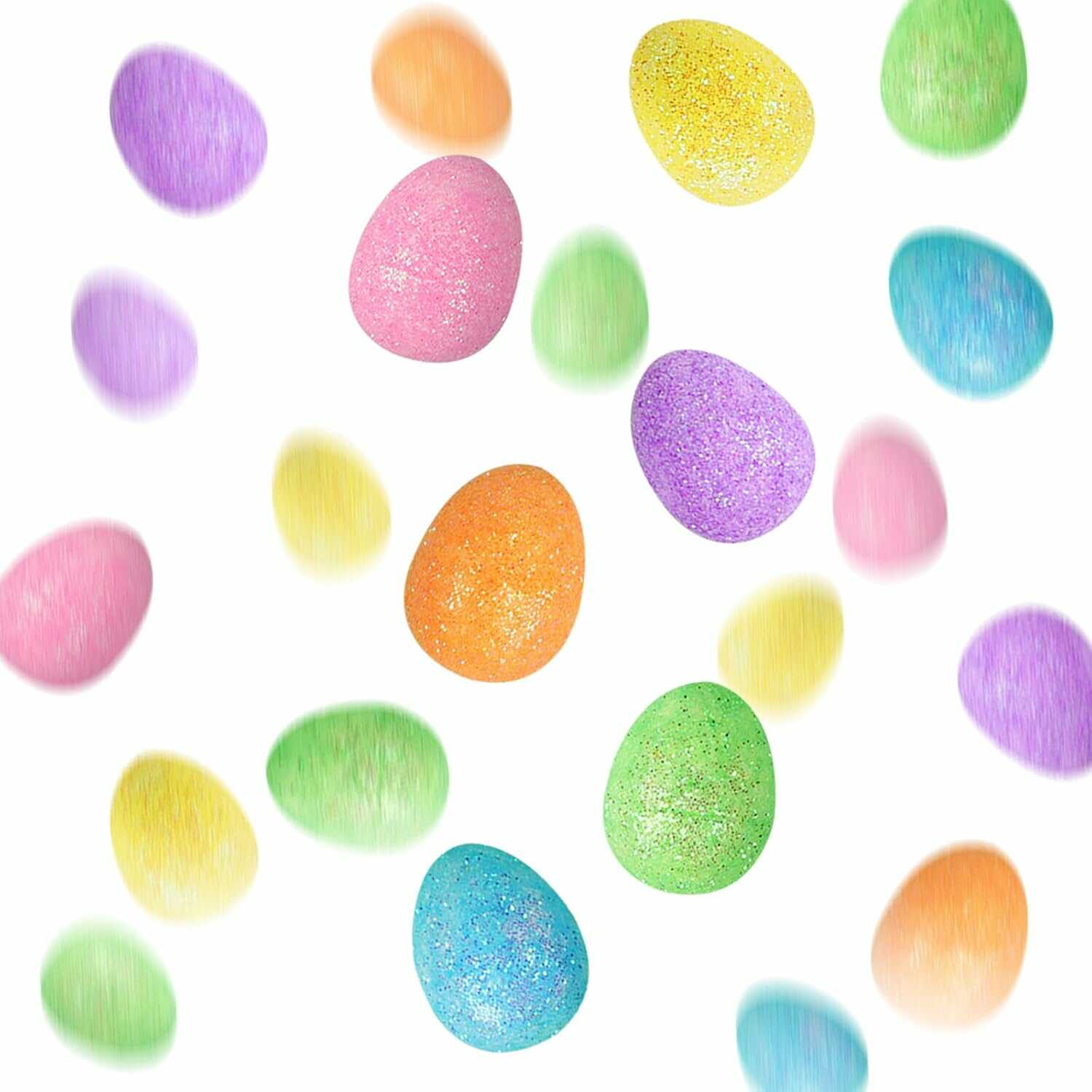 Húsvéti mini csillámos dekorációs tojás szett vegyes színekben 110 db/csomag