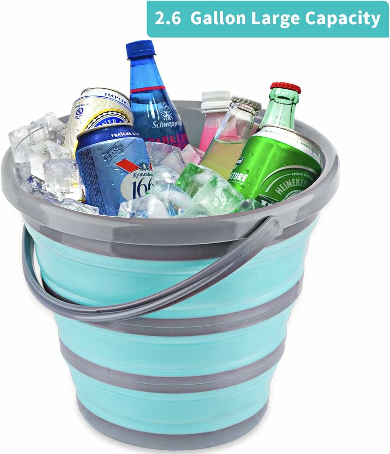 Összecsukható Szilikon Vödör Helytakarékos Kialakítással - 10 Liter - Image 6