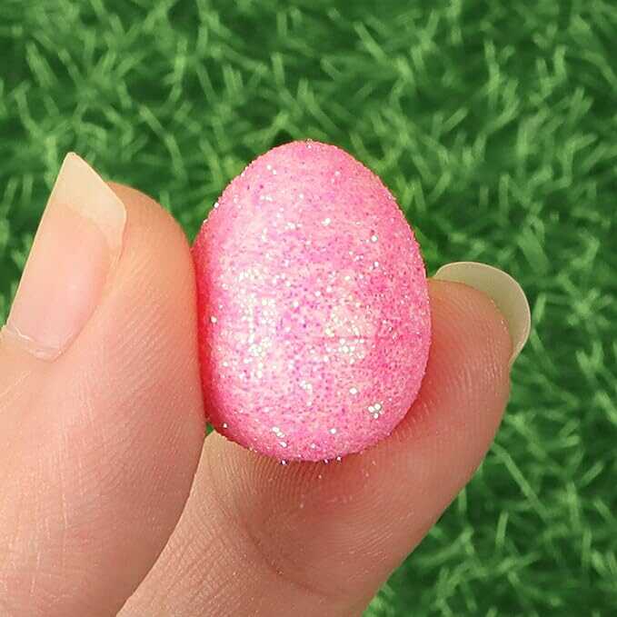 Húsvéti mini csillámos dekorációs tojás szett vegyes színekben 110 db/csomag - Image 2