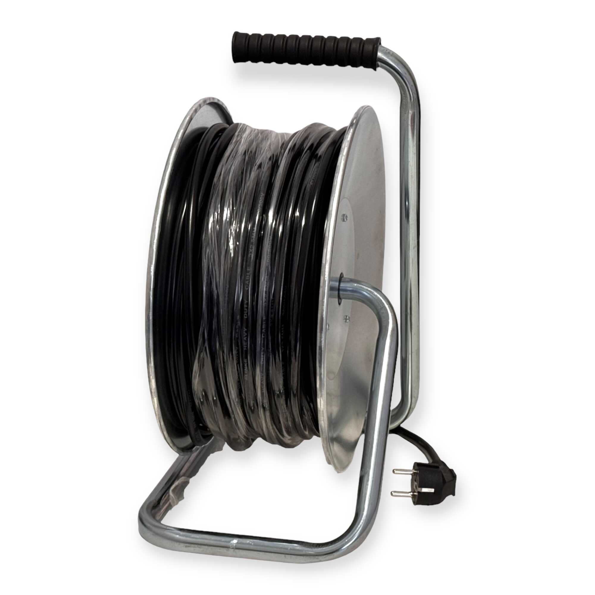 Gumis Hosszabbító Kábel Dob 50m 3x2,5mm² H07RN-F 4 Dugalj HT-HSB-3350M Hitman