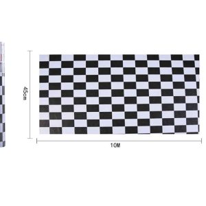 Klasszikus Fekete-Fehér Kockás Öntapadós Tapéta 45cm x 10m - Torch