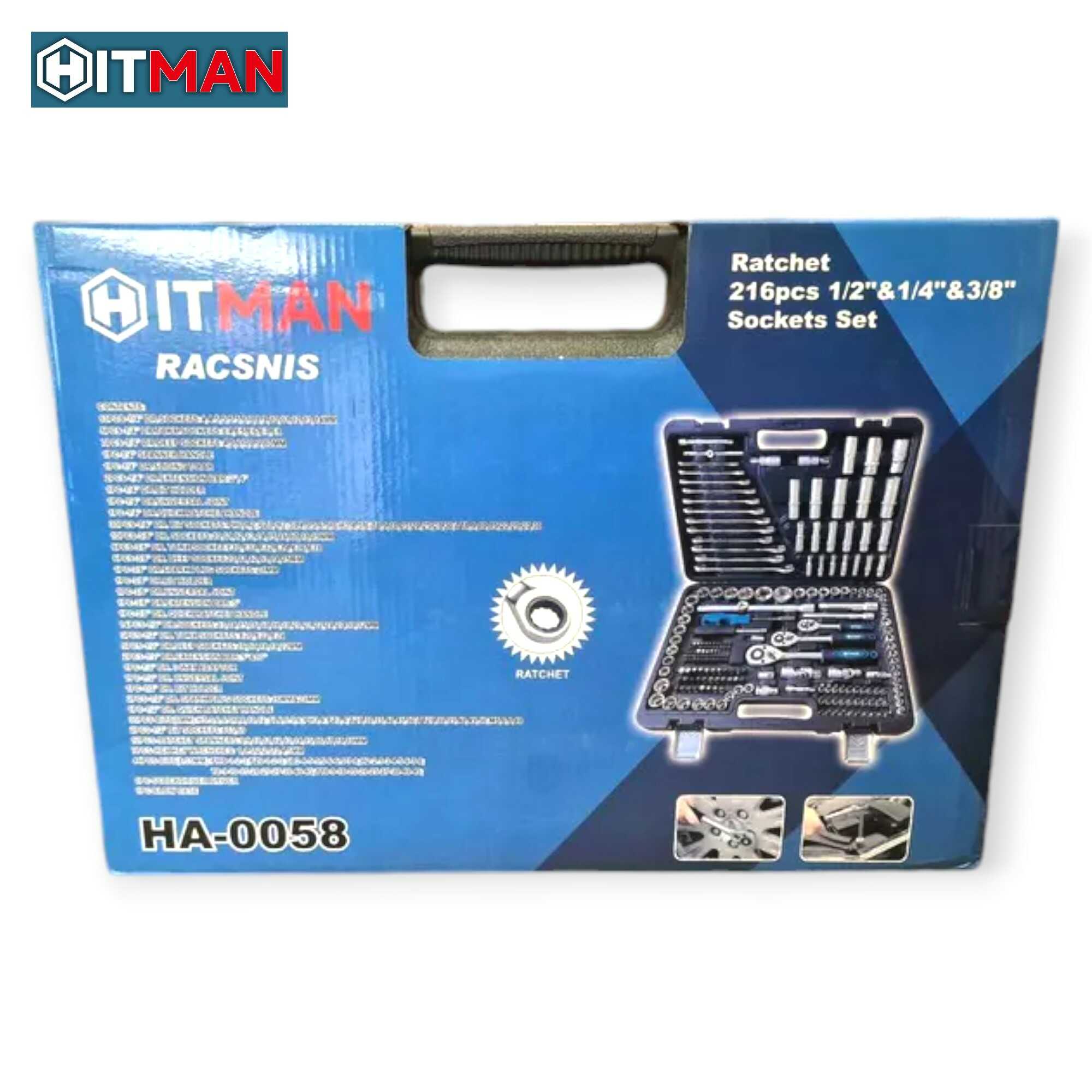 Krova Dugókulcs Készlet 216 részes CR-V Acél Fémcsatos Kofferben HA-0058 Hitman