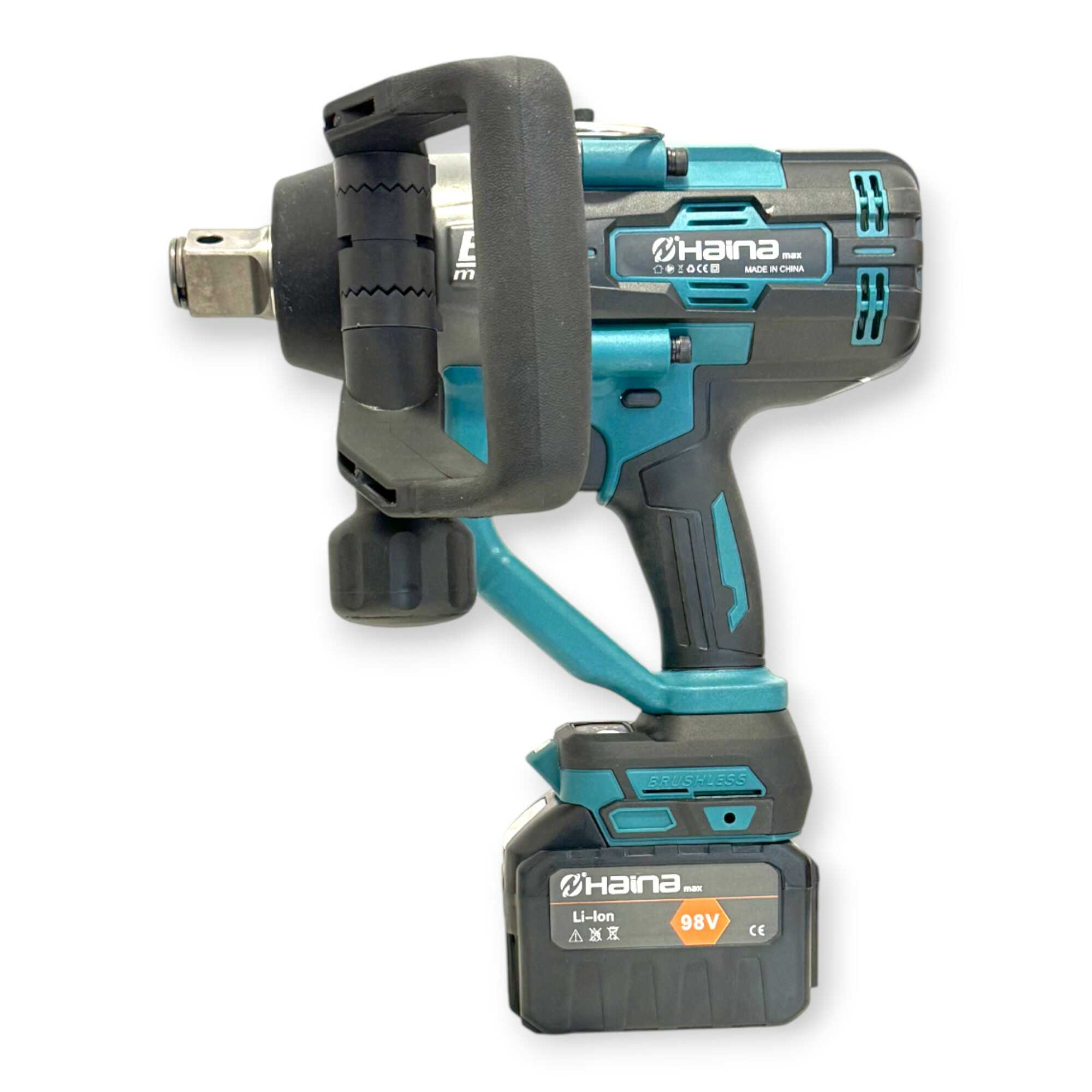 Akkumulátoros Ütvecsavarozó Kerékkulcs 3700Nm 98V 1" Ipari Fej H-IWS-3700XPT Haina