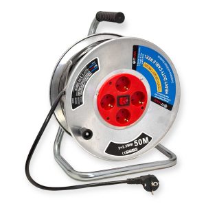 Gumis Hosszabbító Kábel Dob 50m 3x2,5mm² H07RN-F 4 Dugalj HT-HSB-3350M Hitman