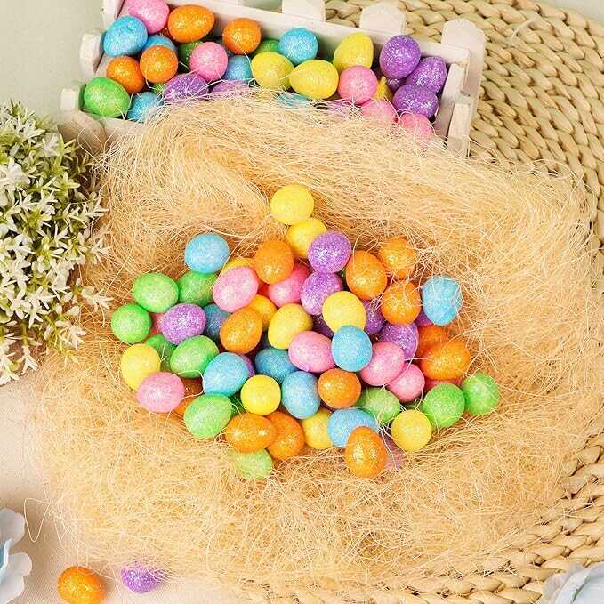 Húsvéti mini csillámos dekorációs tojás szett vegyes színekben 110 db/csomag - Image 5