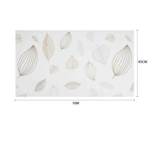 Arany-Barna Elegáns Levélmintás Öntapadós Tapéta 45cm x 10m - Torch