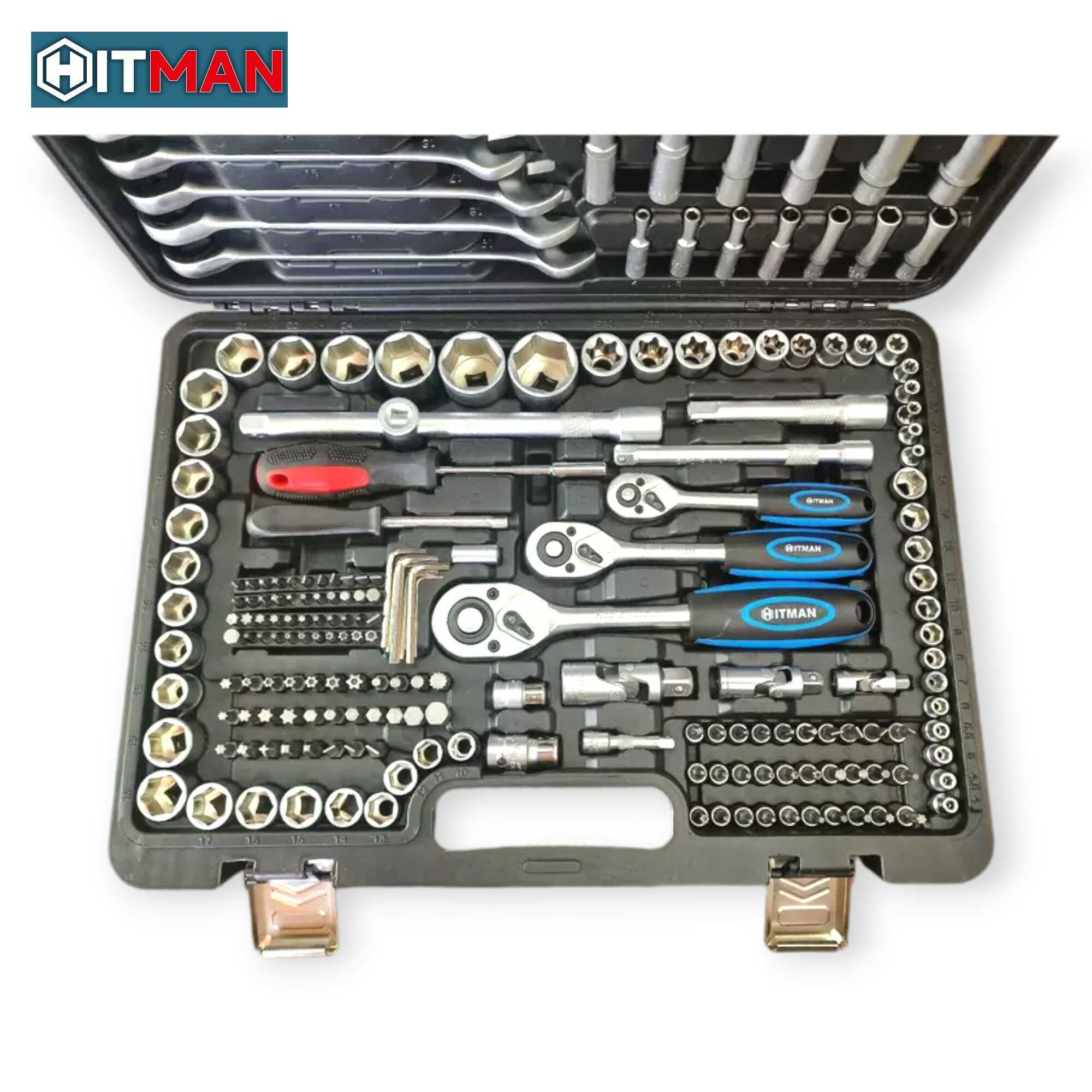 Krova Dugókulcs Készlet 216 részes CR-V Acél Fémcsatos Kofferben HA-0058 Hitman