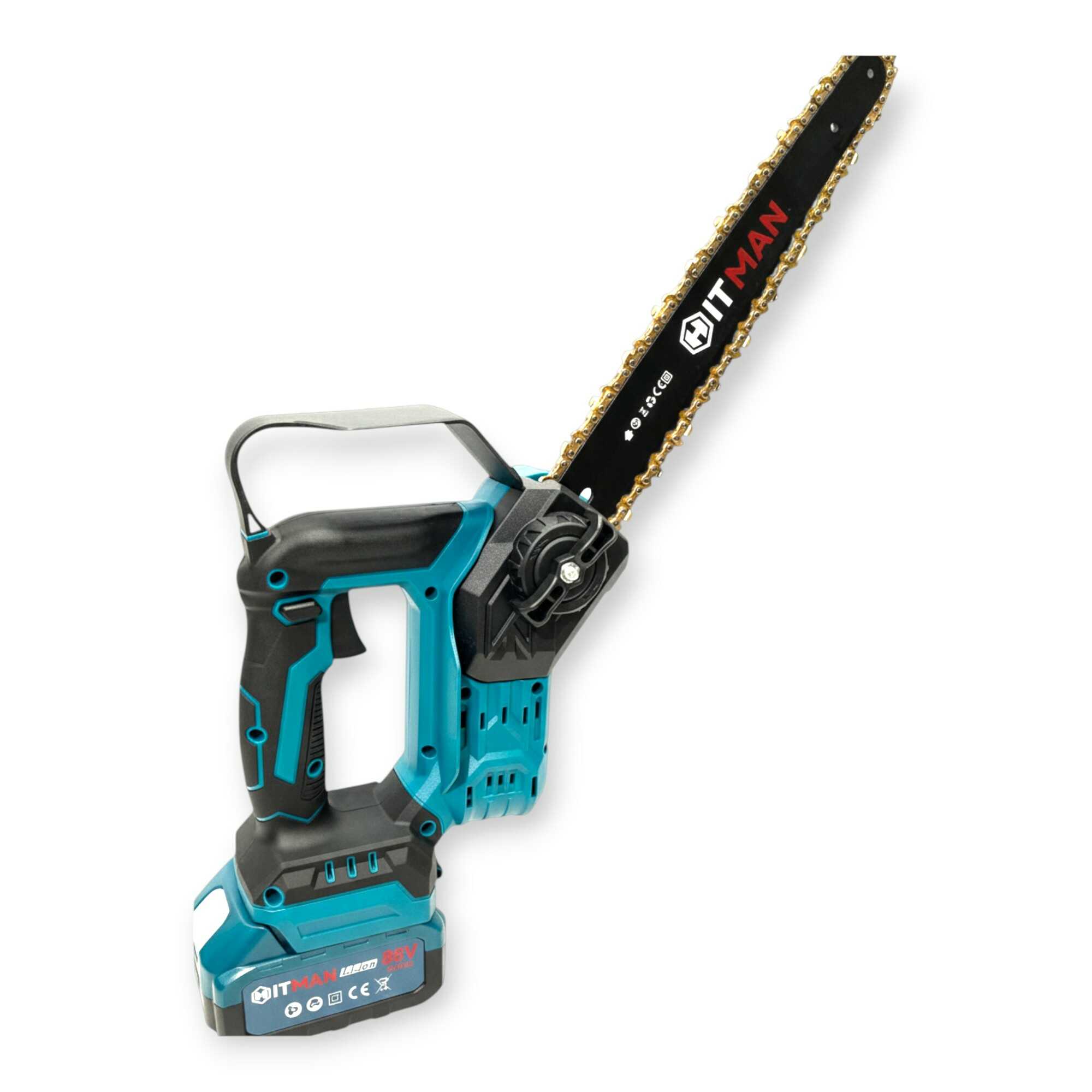 Akkumulátoros Láncfűrész 88V 10" LCD Kijelző Olajtartály 2 Akku HT-CHS-8877.Pro Hitman