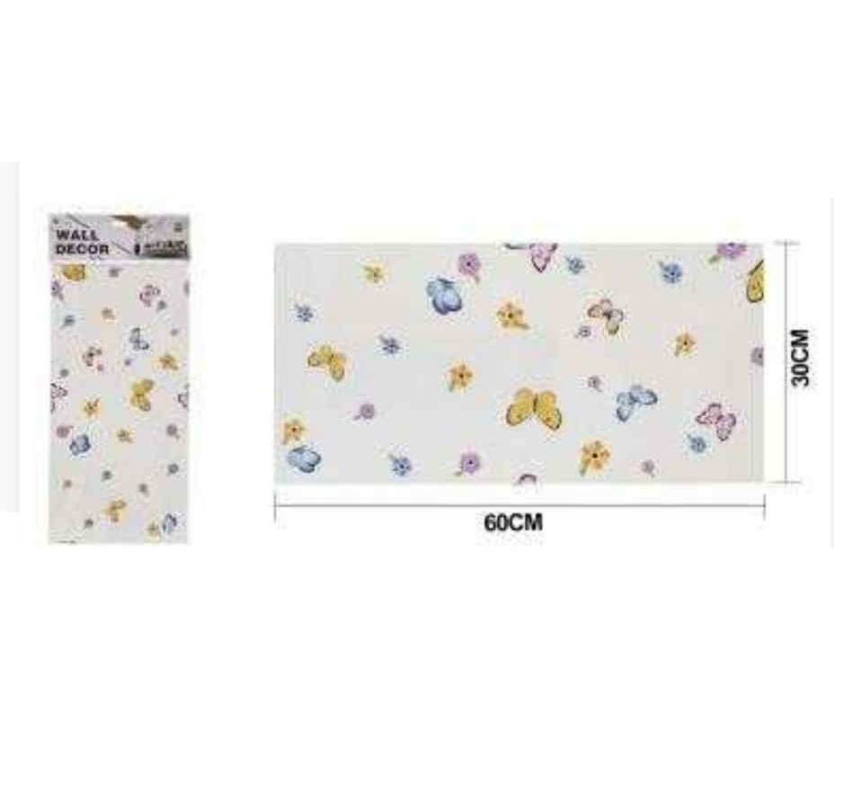 Bájos Pillangómintás Öntapadós Fali Dekoráció 60cm x 30cm