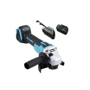 Akkumulátoros sarokcsiszoló és flex szénkefe nélküli motorral, fordulatszabályzóval, 125 mm, 2 db 88V akkumulátorral SM-5001 dobozban SUPAMASTER