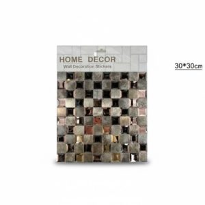 Prémium Metál-Barna Mozaikmintás Öntapadós Fali Matrica 30cm x 30cm