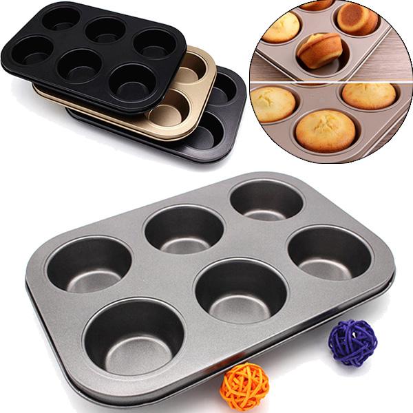 Tapadásmentes 6 Adagos Muffinsütő Tepsi - 26,5 x 17,5 x 3 cm - Image 5