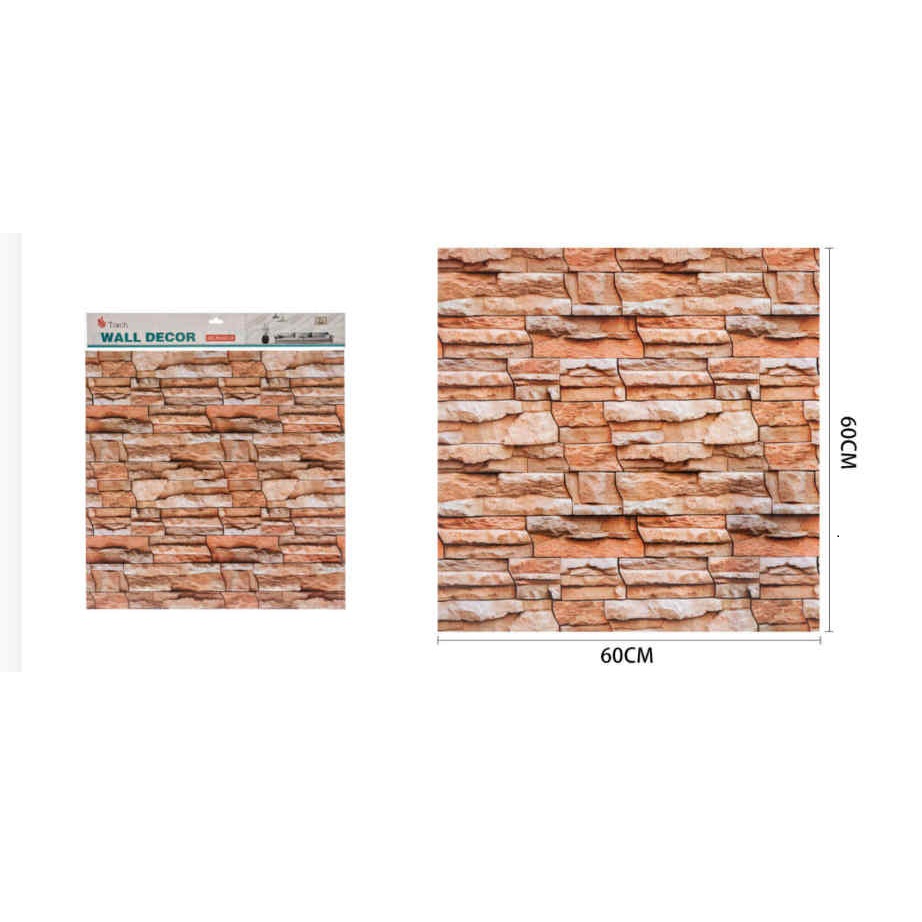 Klasszikus Rétegzett Kőmintás Öntapadós Csempematrica 60cm x 60cm