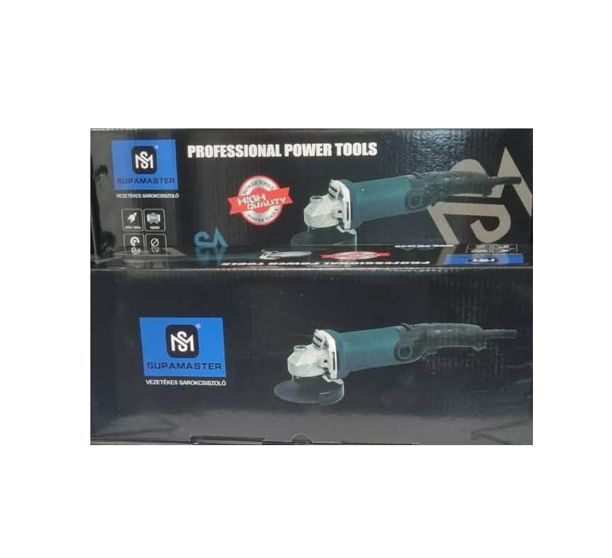 SUPAMASTER Professzionális Vezetékes Sarokcsiszoló 1600 W teljesítménnyel, 125 mm tárcsaátmérővel SM1230