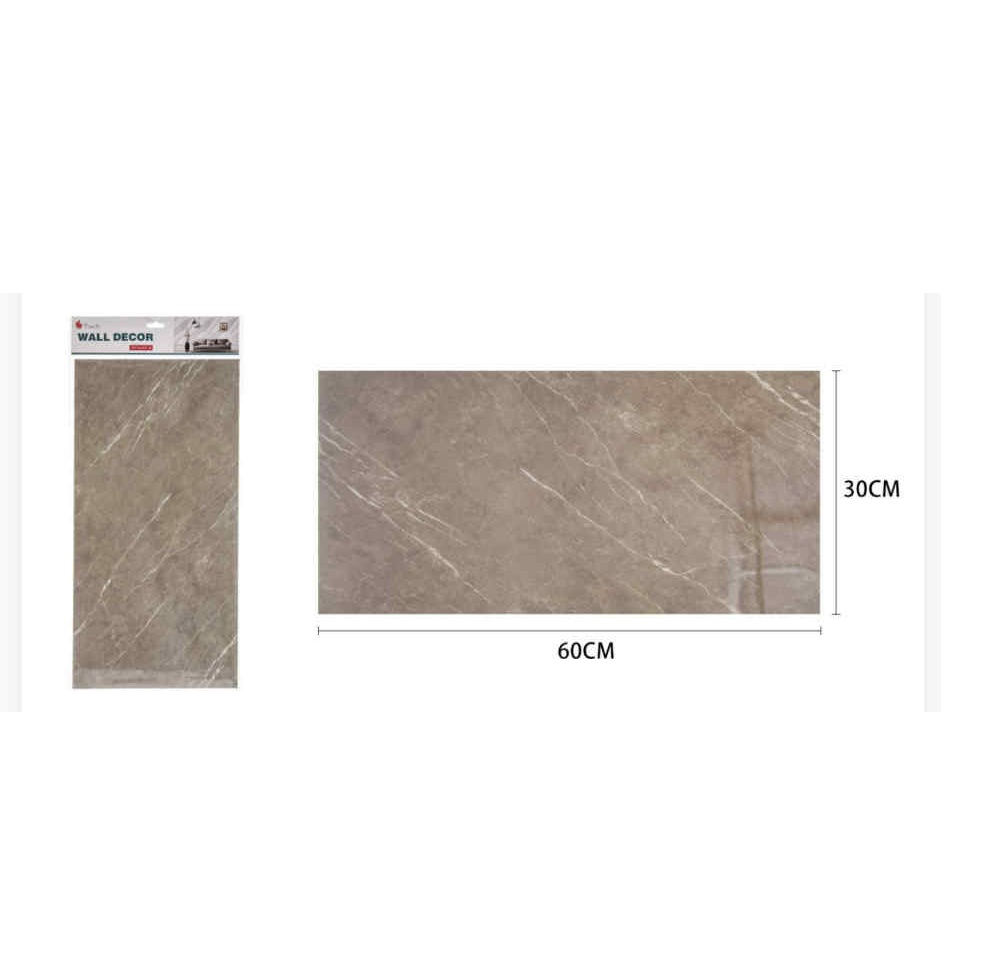 Elegáns Sötétszürke Márványmintás Öntapadós Fali Dekoráció 60cm x 30cm