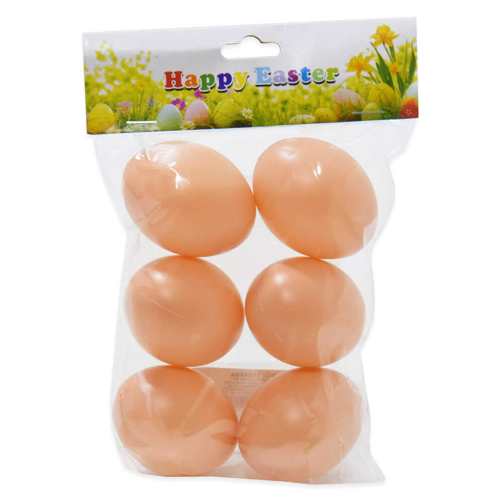 Húsvéti natúr hatású dekorációs tojás szett 6,3x4,5 cm 6 db/csomag KTM - Image 5