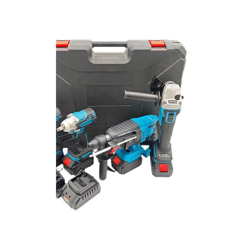 Professzionális 3 az 1-ben akkumulátoros gépcsomag sarokcsiszolóval, fúrókalapáccsal és ütvecsavarozóval, 68V, kofferben MS-1003 SUPAMASTER