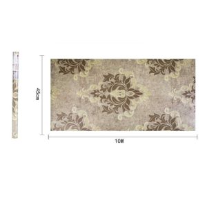 Klasszikus Arany-Barna Ornamentikus Öntapadós Tapéta 45cm x 10m - Torch