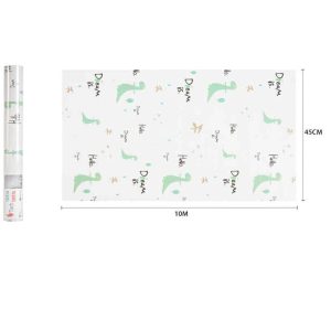 Cuki Dinoszauruszos és Feliratos Öntapadós Gyerekszoba Tapéta 45cm x 10m - Torch