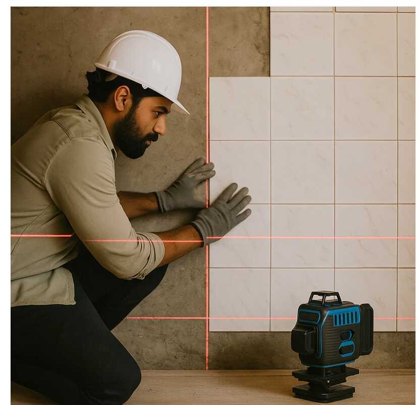 Professzionális 4D 16 vonalas önszintező lézer zöld fénnyel, 2 db akkumulátorral, hordozó állvánnyal SAT-1060 SUPAMASTER