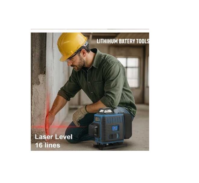 Professzionális 4D 16 vonalas önszintező lézer zöld fénnyel, 2 db akkumulátorral, hordozó állvánnyal SAT-1060 SUPAMASTER - Image 4