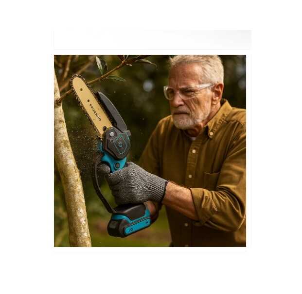 Professzionális ágvágó Akkumulátoros Kerti Szett – Metszőolló, Láncfűrész és Teleszkópos Toldó 3 in 1 SUPAMASTER - Image 4
