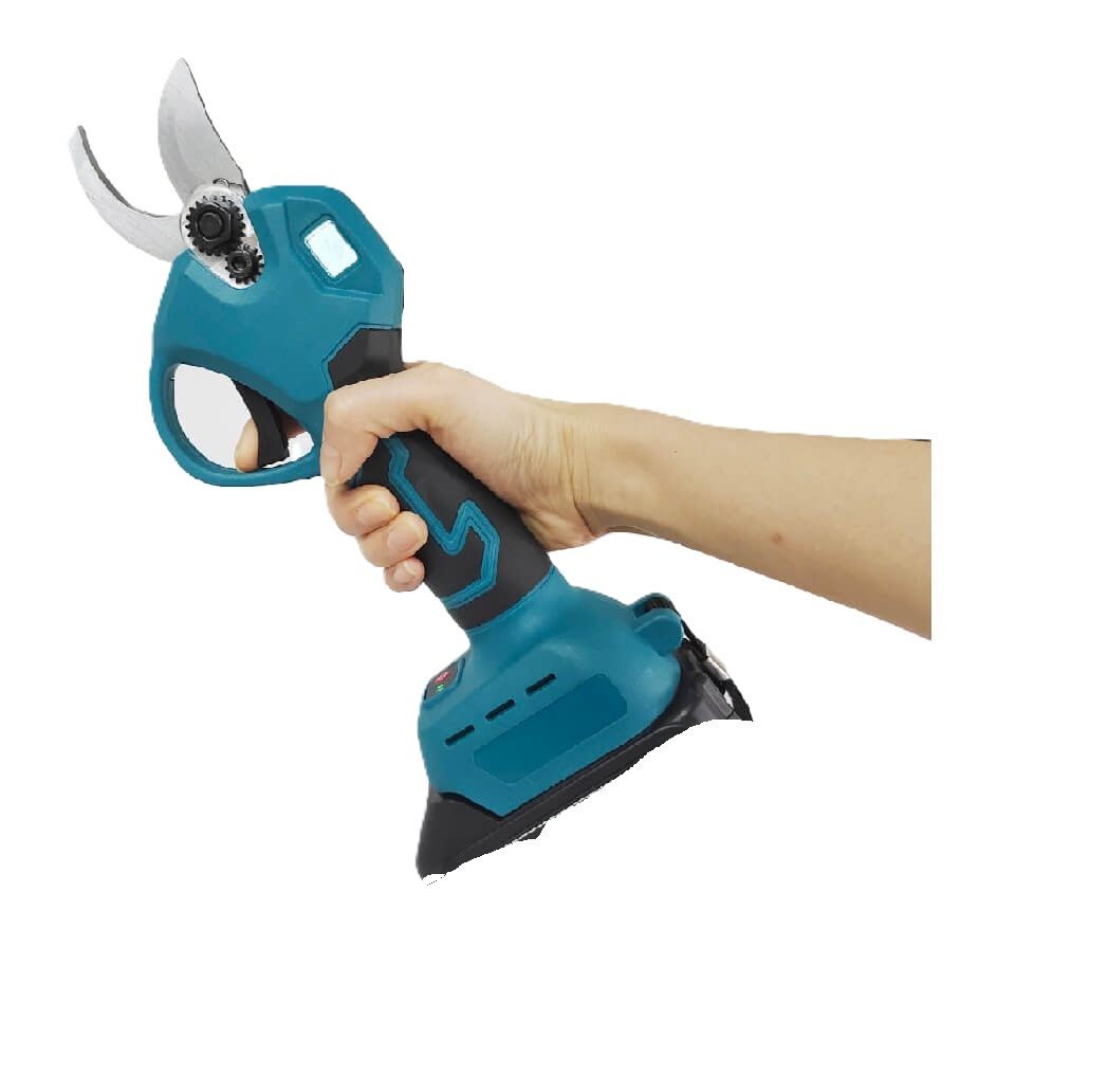 Professzionális akkumulátoros metszőolló digitális kijelzővel 40 mm vágáskapacitás, 2 darab 68V akkumulátorral, gumírozott markolattal, kofferben SM-5010 SUPAMASTER