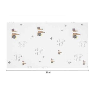 Kedves Csigás és Csillagos Mintás Öntapadós Gyerekszoba Tapéta 45cm x 10m - Torch