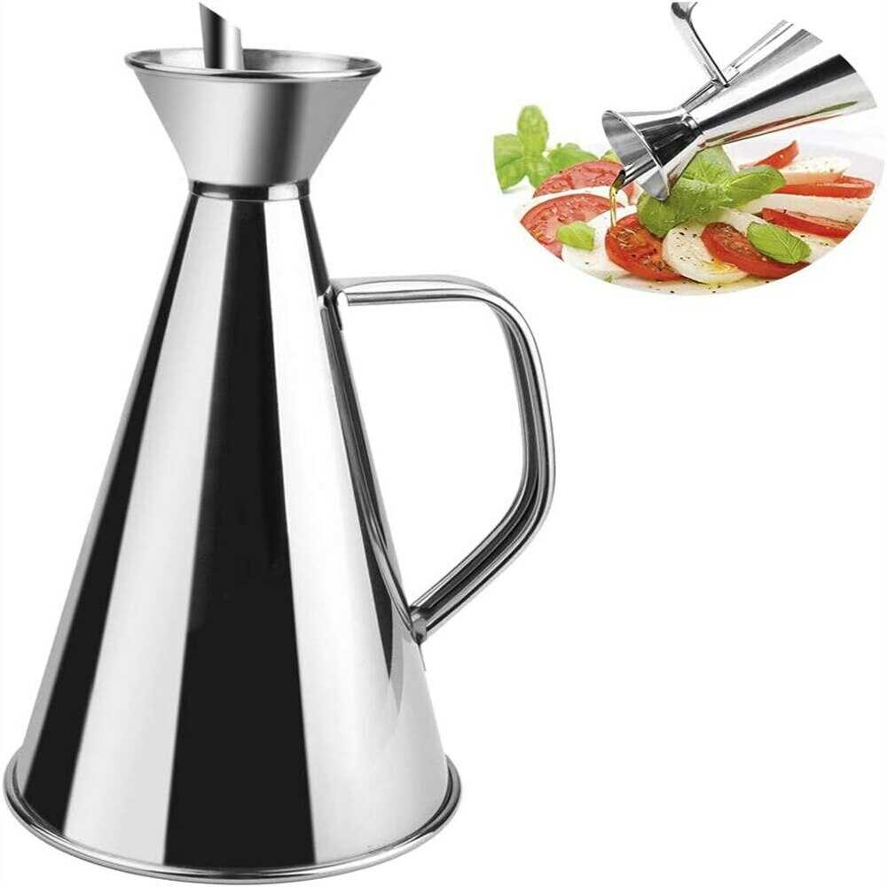 Rozsdamentes cseppmentes olajadagoló és ecetkiöntő 500ml Kmt Style - Image 5
